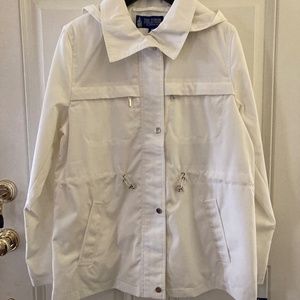 Tower Collection by London Fog Fully Lined Zip Anorak/White/M/NWT/REDUCED PRICE!